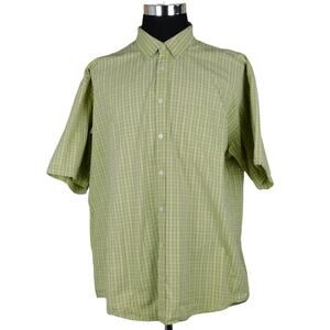 Izod Cotton Short Sleeve Button Shirt Mens XXL